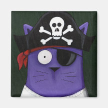 Chats géniaux… Aimant de moineau de chat de Cap'n