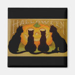 Chats vintages et Jack O'Lantern de Halloween Aimant