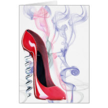 Chaussure stylet rouge de tire-bouchon fumant la c