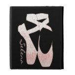 Chaussures de ballet molles personnalisées de rose étui iPad folio