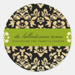 chaux de la damassé 311-Belladonna Autocollant Rond