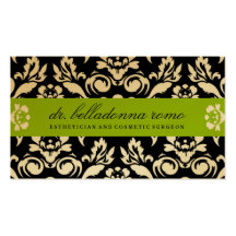 chaux d'or de la damassé 311-Belladonna Modèle De Carte De Visite