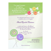 Chaux douce de bat mitzvah de sucrerie invitations personnalisées