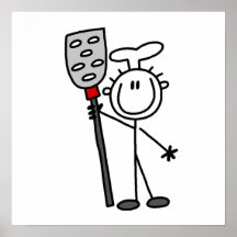 Chef avec la spatule posters