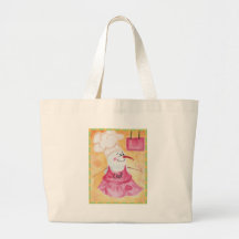 Chef de bonhomme de neige dans le chapeau de tabli sacs en toile