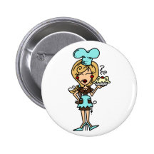 Chef de pâtisserie féminin - T-shirts et cadeaux b Badge