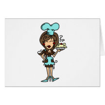 Chef de pâtisserie féminin - T-shirts et cadeaux d Cartes