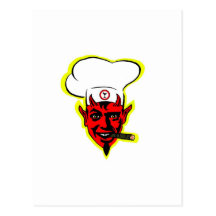 Chef diabolique cartes postales