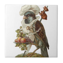 Chef d'oiseau carreaux en céramique