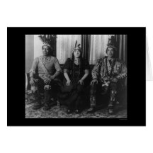 Chef indien et famille 1923 de Mohegan Cartes