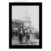 Chefs indiens de Yakama devant le capitol 1927 Cartes De Vœux