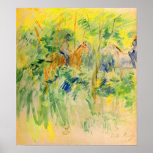 Chemin dans le Bois de Boulogne par Berthe Morisot Affiches