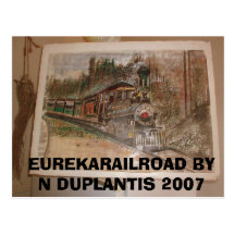 Chemin de fer d'Eureka par le Normand Duplantis Cartes Postales