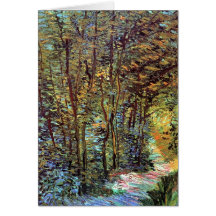 Chemin de Van Gogh dans la carte de voeux en bois