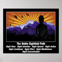 Chemin octuple noble Bouddha Posters