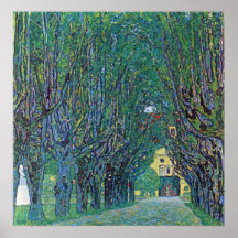 Chemin vers le parc par Gustav Klimt Affiche