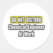 Chemische Ingenieur op het Werk Ronde Sticker
