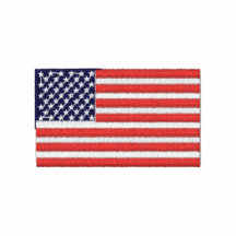 Chemise brodée par drapeau des Etats-Unis d'Amériq Polos
