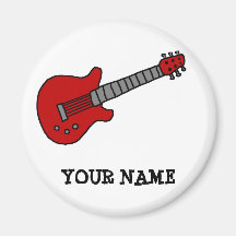 Chemise customisée de guitare pour des garçons ou  aimant pour réfrigérateur