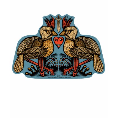 Chemise d'amour d'oiseau par monkeyink