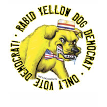 Chemise rabique de Démocrate de chien jaune T-shirt
