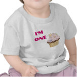 Chemise rose d'anniversaire de petit gâteau t-shirts