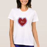 Chemise rouge de coeur de Valentine T-shirt