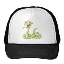 Chemise verte mignonne de bande dessinée de serpen casquettes de camionneur