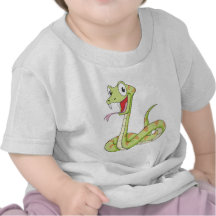 Chemise verte mignonne de bande dessinée de serpen t-shirts