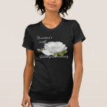 Chemises de fête d'anniversaire de rose blanc t-shirt