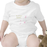 Chemises de Pâques de l'enfant rose de lapin Barboteuses