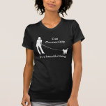 Chemises d'obscurité de femme de propriété de chat t-shirts