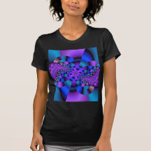 Chemises métalliques abstraites de fractale de fle t-shirt