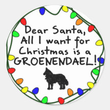 Cher Père Noël Groenendael Adhésif