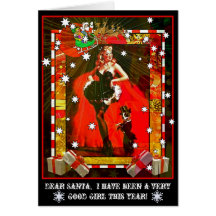 Cher Père Noël, j'ai été une fille très bonne Carte De Vœux