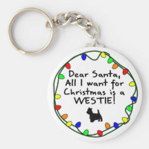 Cher Père Noël Westie Porte-clés