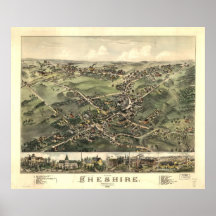 Cheshire, le Connecticut 1882 Affiches