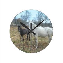 Cheval et colt horloges murales