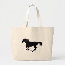 Cheval noir 1 sacs de toile