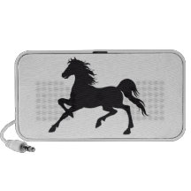 Cheval noir haut-parleurs PC
