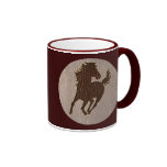 Cheval simili cuir mou tasse à café