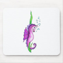 Cheval violet de l'eau tapis de souris