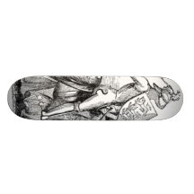 Chevalier sur la planche à roulettes de Horsback