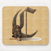Chevaliers rouillés C initial Tapis De Souris