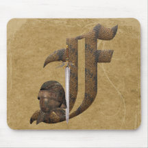 Chevaliers rouillés F initial Tapis De Souris
