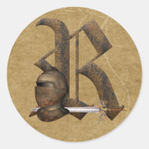 Chevaliers rouillés R initial Autocollants