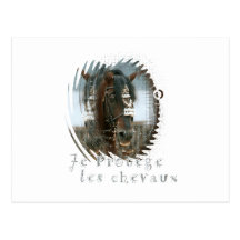 Chevaux de les de protège de Je Cartes Postales