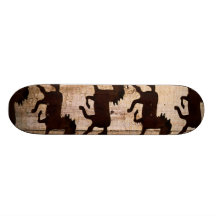 Chevaux occidentaux de pays sur les cadeaux en boi skateboards personnalisables