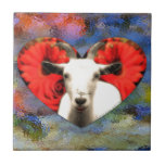 Chèvre avec le coeur carreau