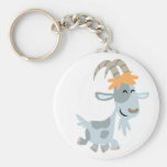 Chèvre fraîche mignonne Keychain de bande dessinée Porte-clef